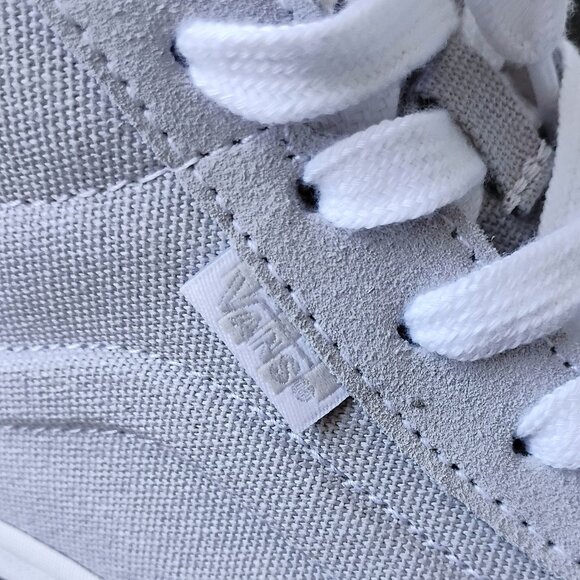 Vans Women's The Lizzie Canvas Sneaker in Cool & Unique Dusty Blue / White - Picture 4 of 13